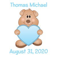 Personalized New Baby Blue Bear - 10