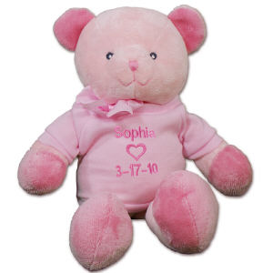 gund peek a boo bear pink