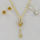 Birthstone Necklace and Earring Set