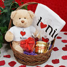 I Love You Teddy Bear Gift Basket