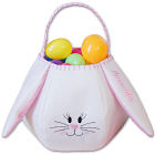 Embroidered Pink Bunny Basket 8BG00404GH