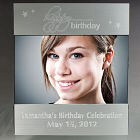 Engraved Happy Birthday Silver Frame 8BM55600
