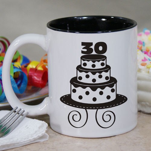 Personalized Birthday Cake Coffee Mug 8B255590BK