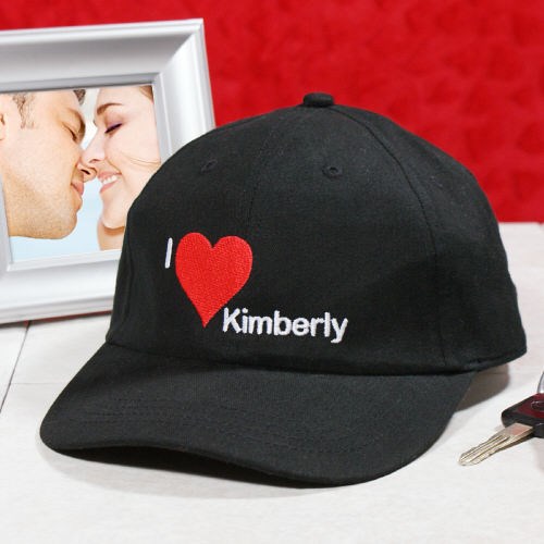 Embroidered I Love You Hat 8B832346BK