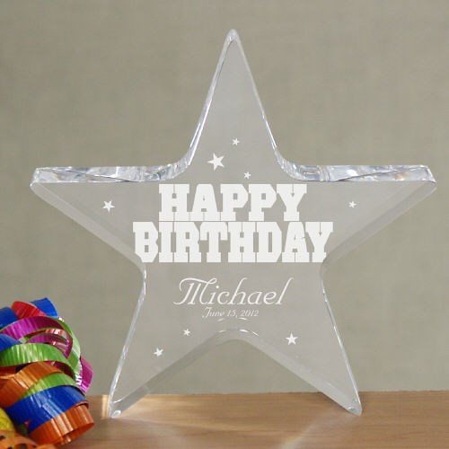 Engraved Happy Birthday Star Keepsake 8B3355687