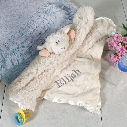 Embroidered Cuddle Bud Lamb Blanket E701685
