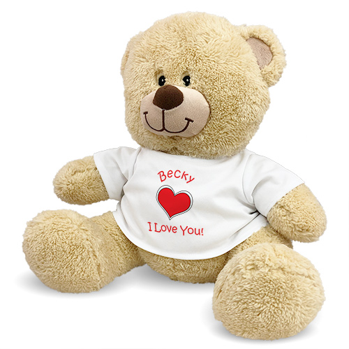 Personalized Heart Teddy Bear | Valentine's Day Ideas For Her