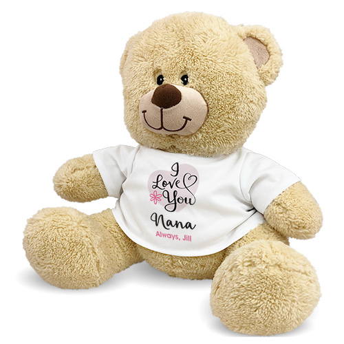I Love You Mom Sherman Teddy Bear | Personalized Teddy Bear