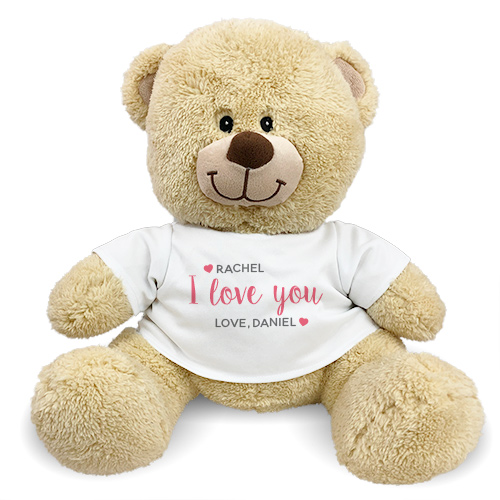 Personalized I Love You Hearts Teddy Bear 8312448X