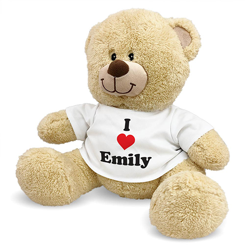 NEW Cute Soft Cuddly Teddy Bear Gift Present Romantic I LOVE MARK