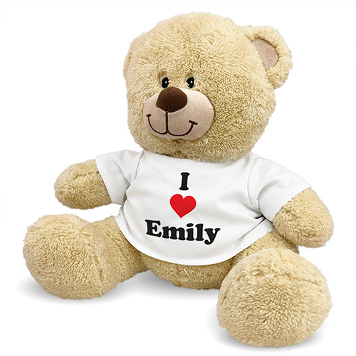 Personalized I Love You Teddy Bear | Personalized Valentine's Day Bears