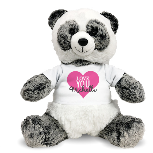 Personalized Valentine Teddy Bear | Plush Valentine Panda