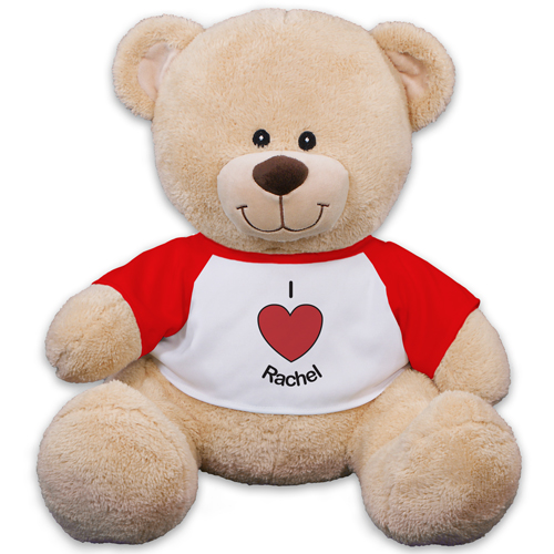 Personalized I Heart You Teddy Bear | Personalized Valentine's Day Teddy Bear