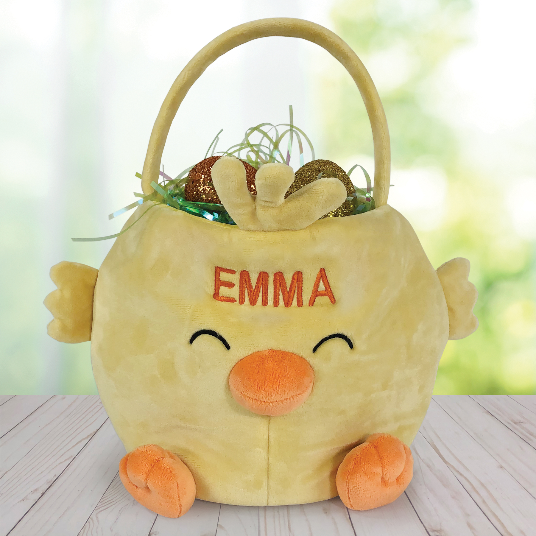 Embroidered Chick Easter Basket E14223439