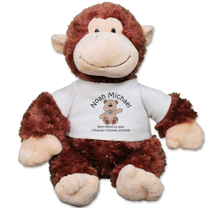 Personalized New Baby Boy Monkey AU30866-4709