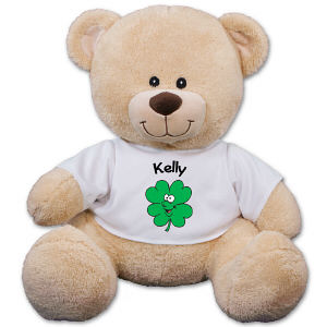 Personalized Smiling Shamrock Teddy Bear 83000B21-5342