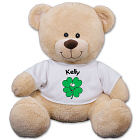 Personalized Smiling Shamrock Teddy Bear 83000B21-5342