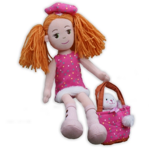 Pinky Promise Polka Dot Dress Rag Doll AU19237NP