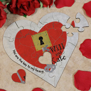 Personalized Key To My Heart Jigsaw Heart Puzzle 652772