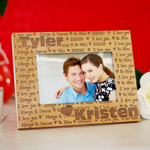 Engraved I Love You Wooden Picture Frame 8B952301