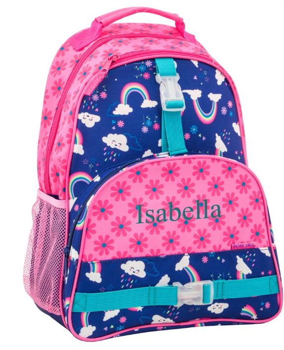 Embroidered Name Backpack for Girls | Personalized Rainbow Backpack