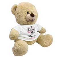 I Love You Mom Sherman Teddy Bear | Personalized Teddy Bear