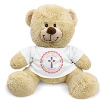 God Bless Pink Cross Teddy Bear 837257G9X
