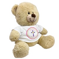 God Bless Pink Cross Teddy Bear 837257G9X