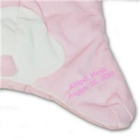 Spunky Puppy Velvety Pink Comfy Cozy Baby Blanket