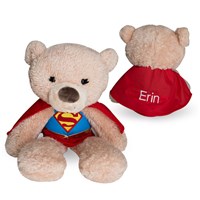 Embroidered Supergirl Plush Bear | Superhero Teddy Bear