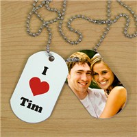 Personalized I Love Photo Dog Tags 8B39692