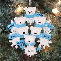 Personalized Polar Bear Family Ornament 8B87214