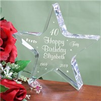 8B326717 Engraved Birthday Star Keepsake