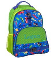 Embroidered Backpack for Boys | Planes Trains and Automobiles Backpack