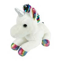 White Unicorn | Stuffed Unicorn Toy With Sequins