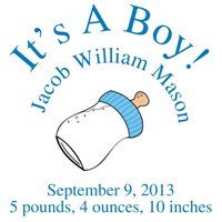 Personalized New Baby Boy Teddy Bear 834986X