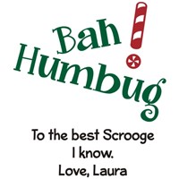 Personalized Bah Humbug Teddy Bear 837215x