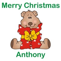 Personalized Christmas Present Teddy Bear 83xxxb13-4990