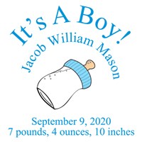 Personalized New Baby Boy Teddy Bear 83xxxb13-4986