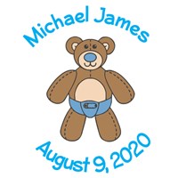 Personalized Baby Boy Teddy Bear 834570X