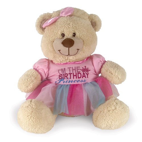 Birthday Princess Dress for Teddy Bear | Pink Birthday Tutu for Stuffed Animal