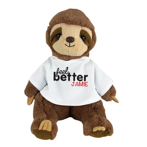 Sleepy Sloth Stuffed Animal | Personalized Feel Better Sloth