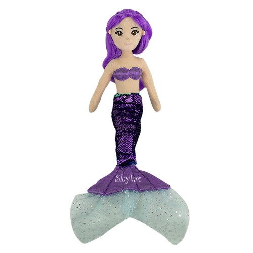 Purple Mermaid Doll | Personalized Stuffed Mermaid Toy