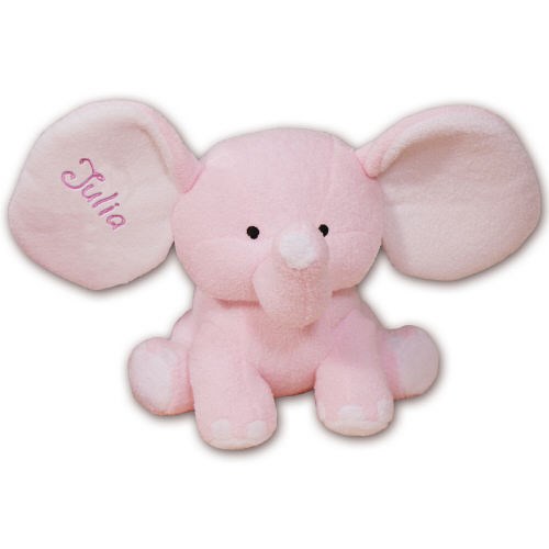 Embroidered Pink Plush Elephant 8BE458353PK
